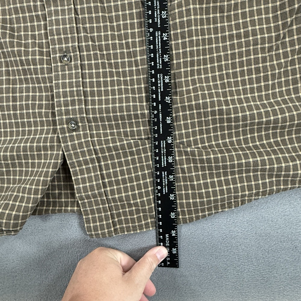 Eddie Bauer Long Sleeve Button Up Shirt 3XLT Brown Plaid Wrinkle Free‎ Relaxed - Picture 2 of 5